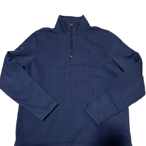 Michael Kors Sweater Blue 1/4 Half Zip Pullover  Men's Sz Large - Picture 1 of 6